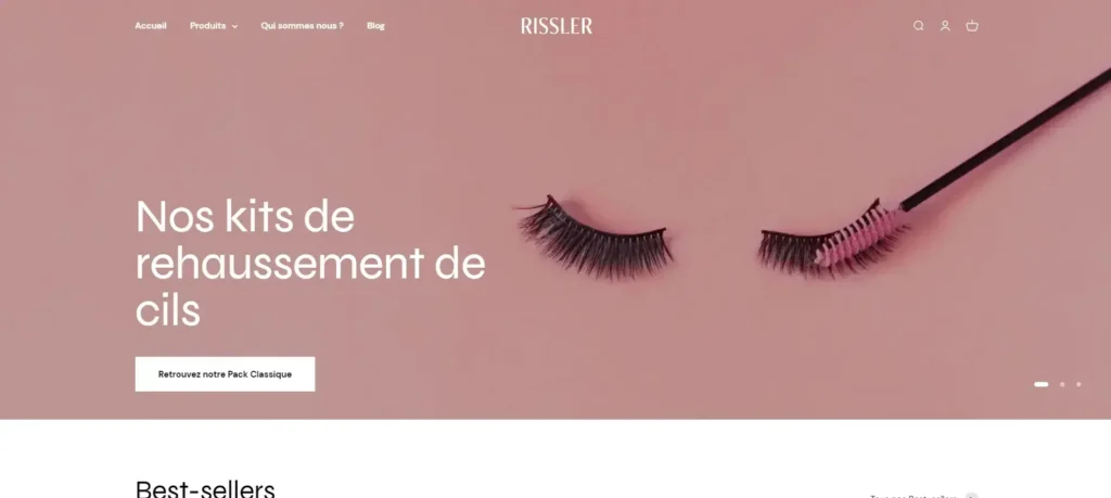 Capture d'écran du site de Rissler
